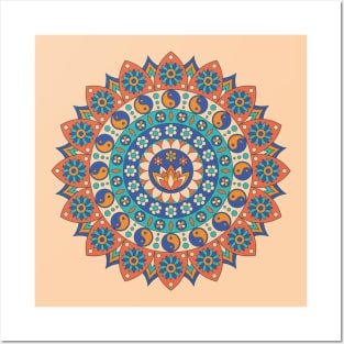 Lotus Mandala Posters and Art